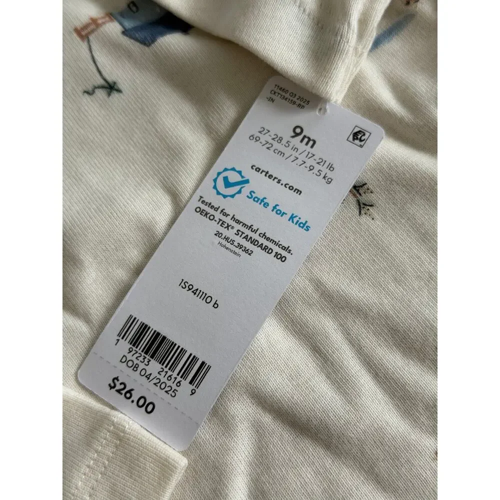 NEW! Carter's 9M Baby Boys 2PCJumpsuit Set